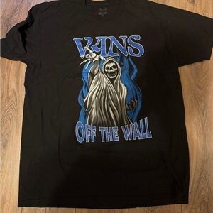 Vans Black Tee with Blue Graphic Design
